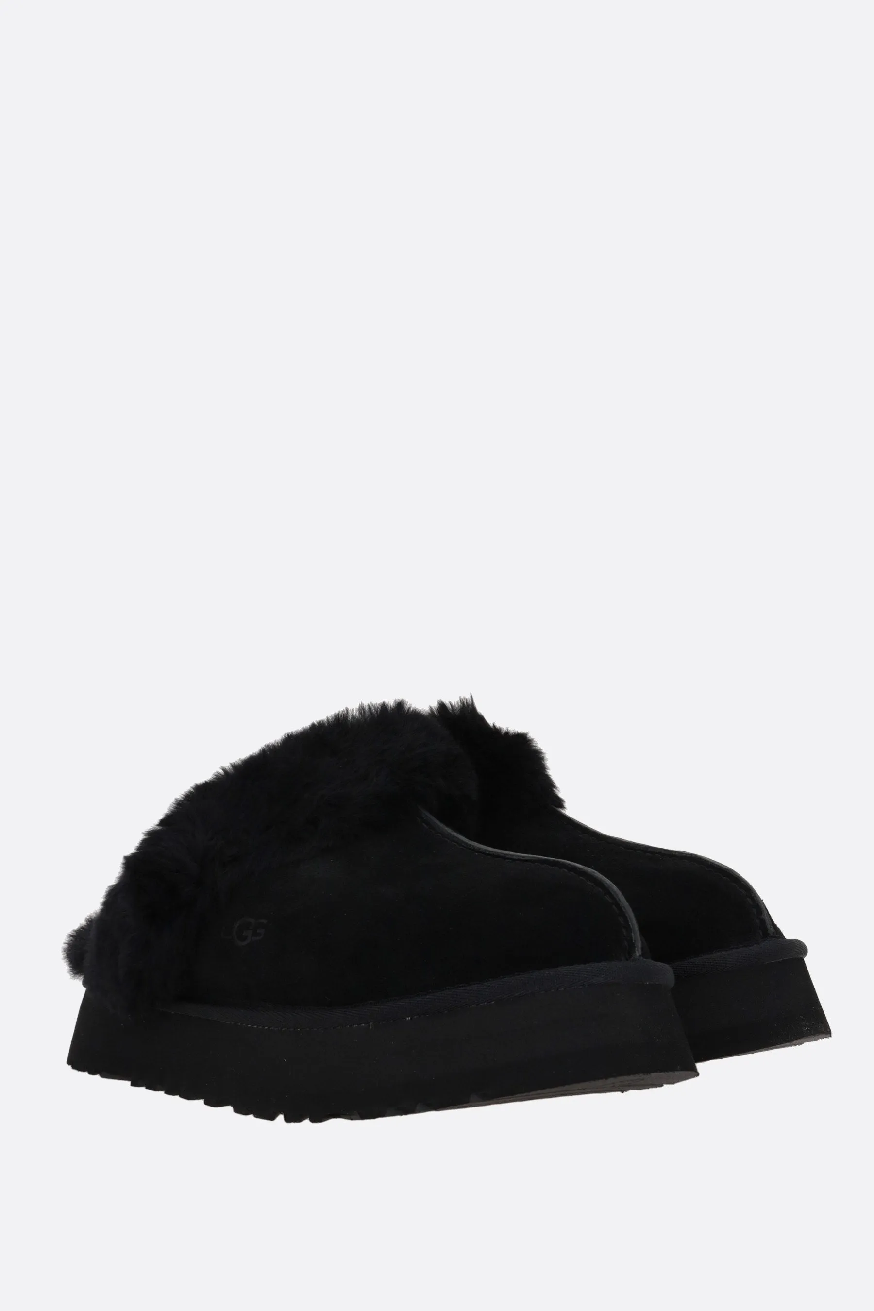 Disquette flatform slippers in suede Air Circulation System