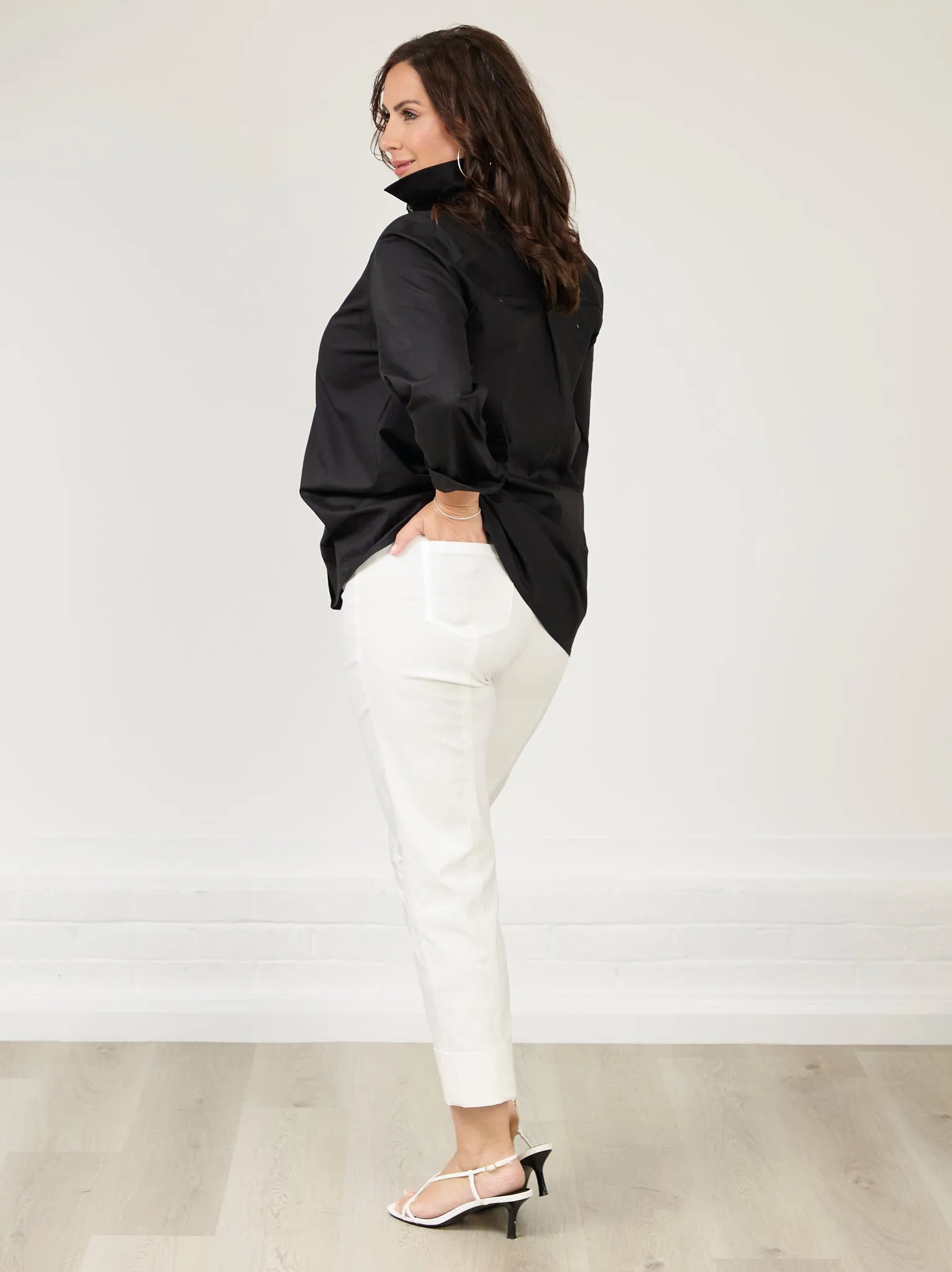 Chic Appeal Bella 09 by ROBELL Cuff Stretch Trouser - Ivory