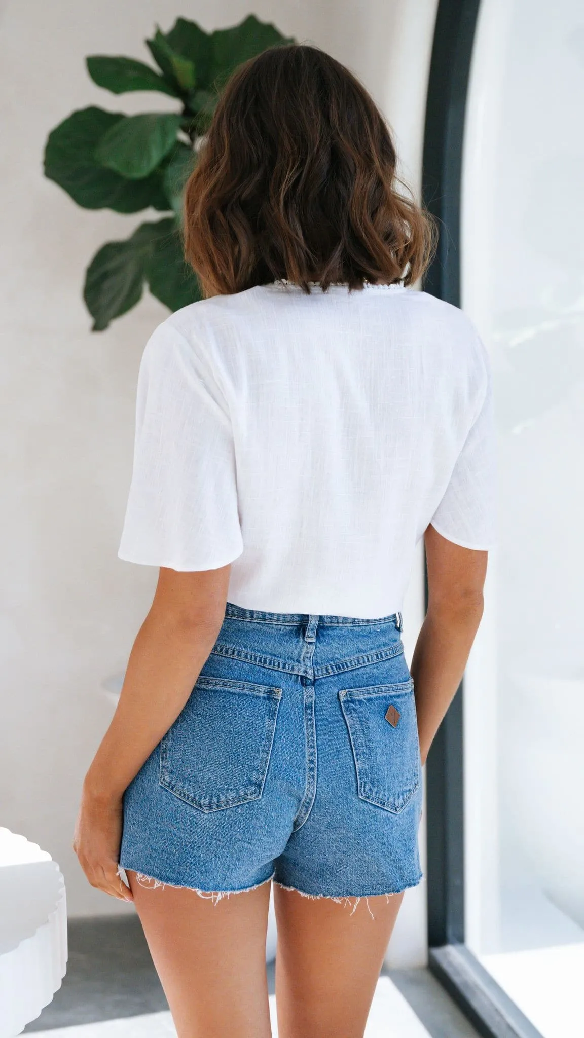 HighDensityWeave Sway Top - White