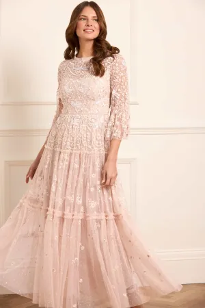 ReinforcedHem Dragonfly Garden Ankle Gown