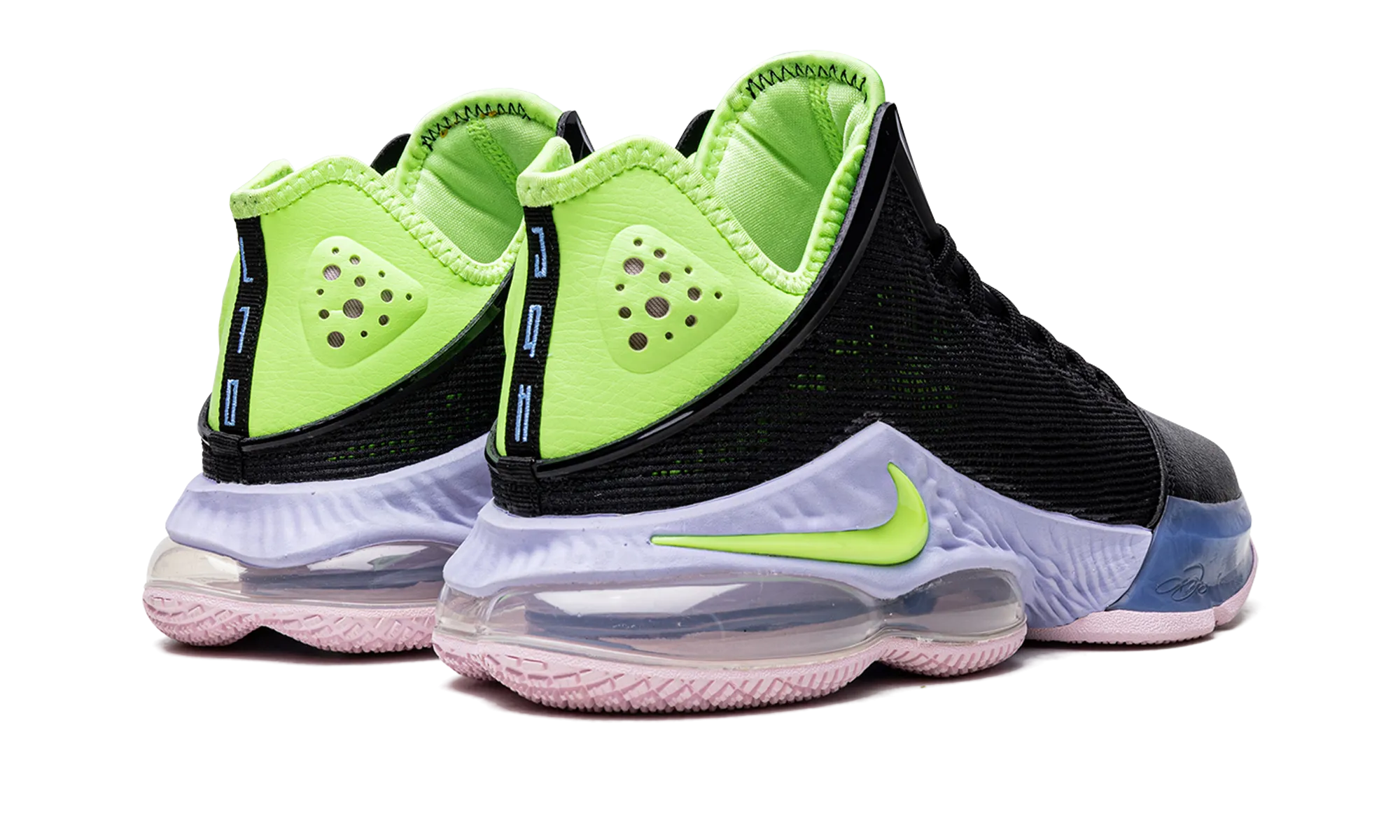 LeBron 19 Low "Black / Ghost Green" Hyperelastic Collar Arch   Contoured