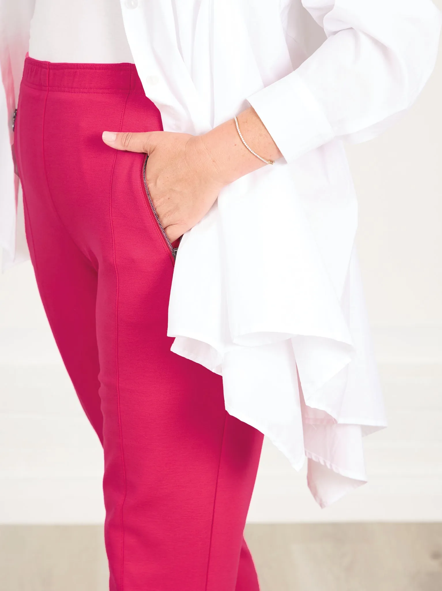 Rikka By NOEN Heavy Jersey Trouser - Fuchsia Air Flow