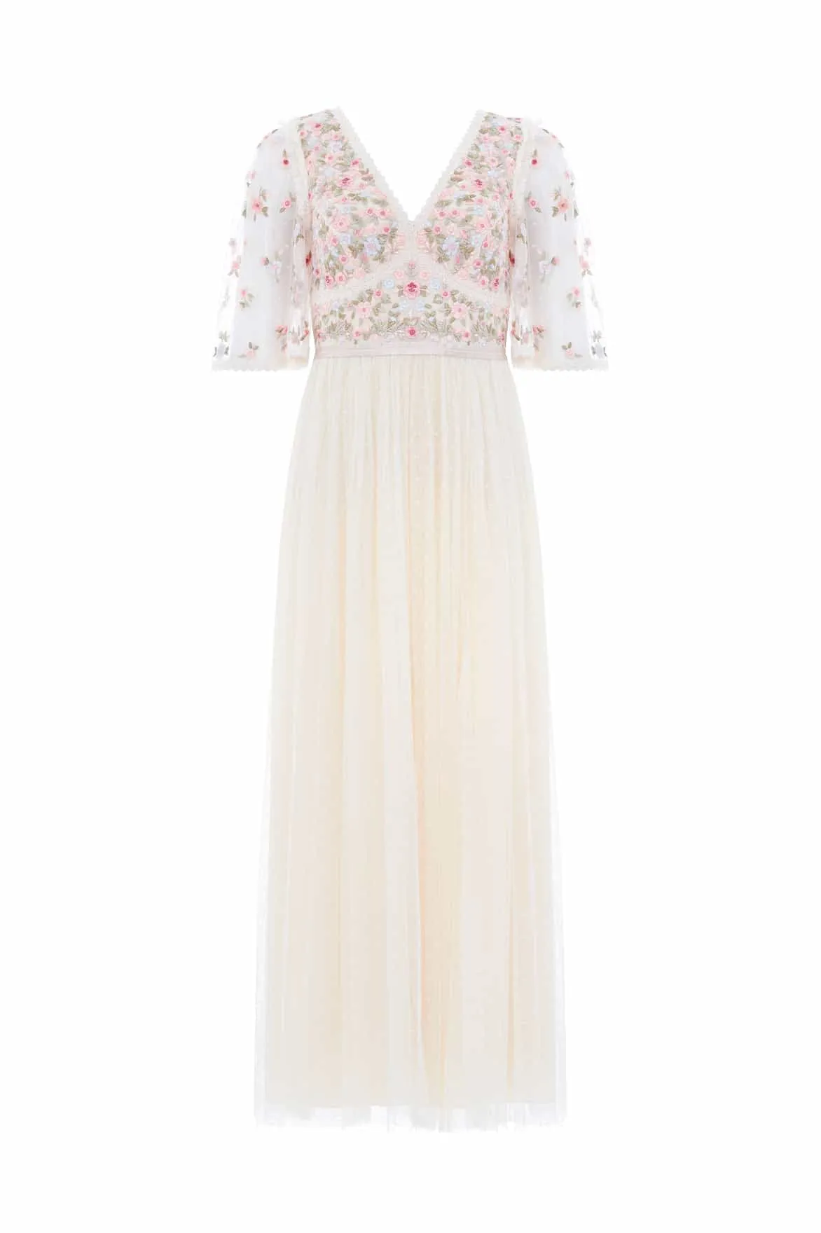 Ribbon Bouquet Bodice Ankle Gown Soft Balance Flexible Fit