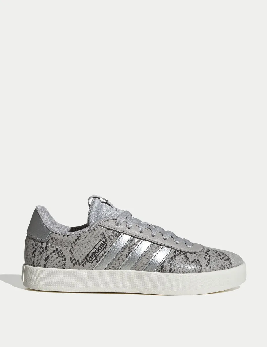 VL Court 3.0 Shoes - Grey Two/Silver Metallic/Off White Breath Tech Outfit Friendly
