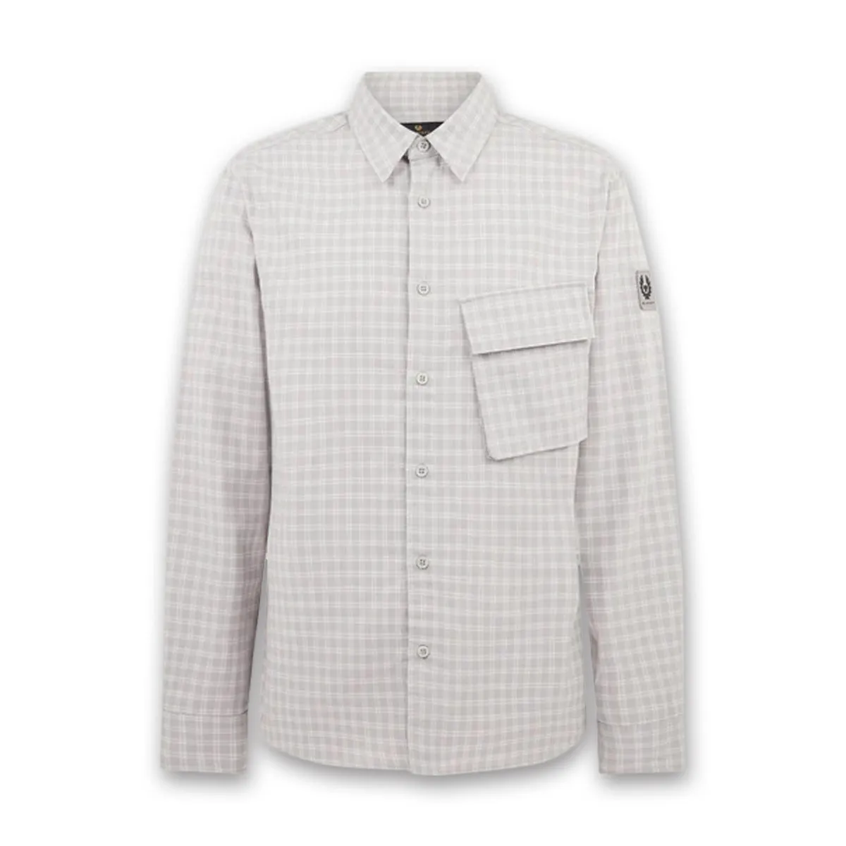 Ribbed collar Fit For All Day Belstaff - Scale Shirt in Cement Grey