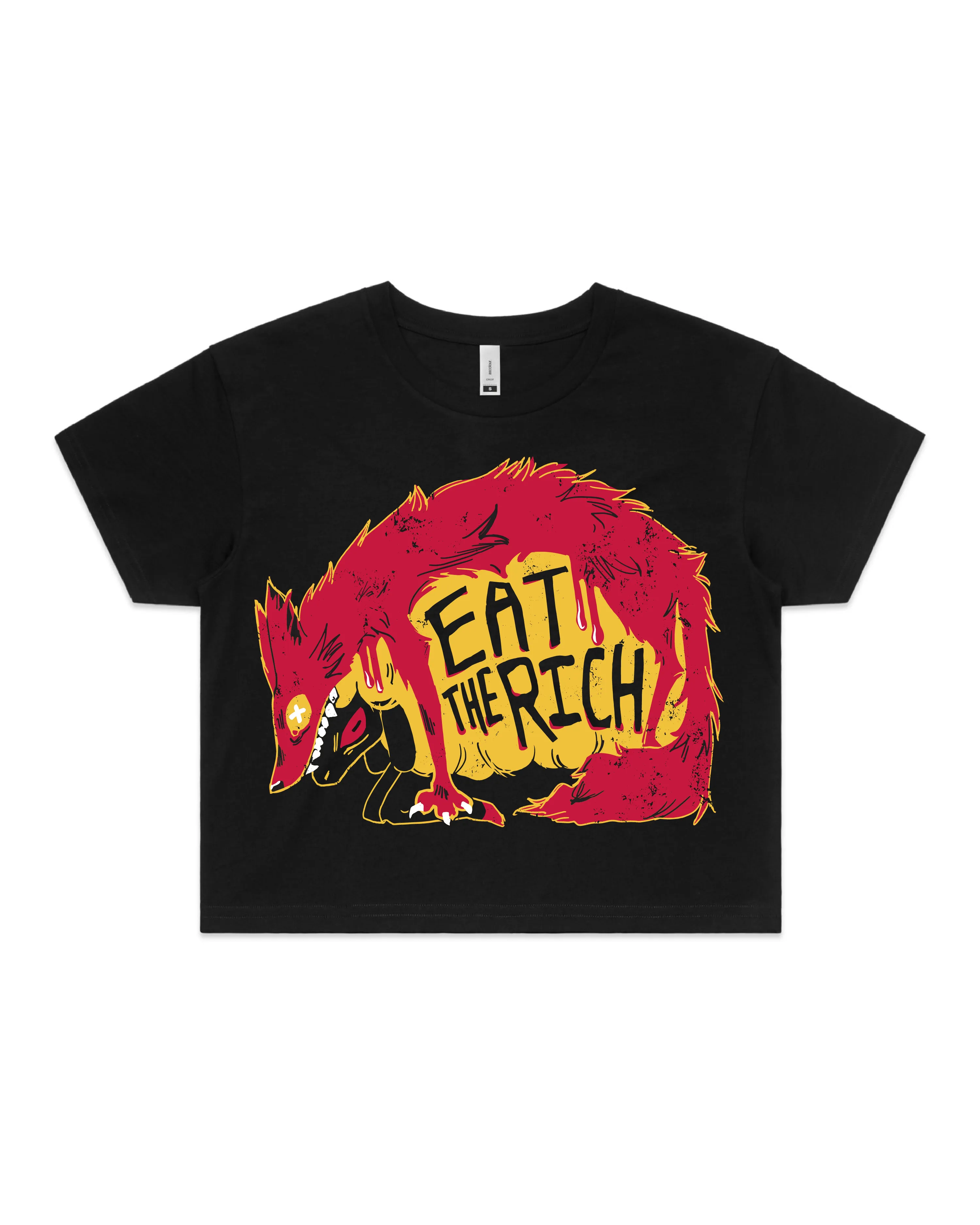 Anti Pilling Fabric Eat The Rich ?? Cropped T-Shirt
