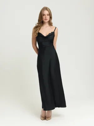 Formal Style Eco Black Adele Lace Maxi Dress