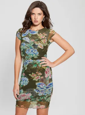 Eco Floral Print Aida Mini Dress Texture Play Upgrade-Option