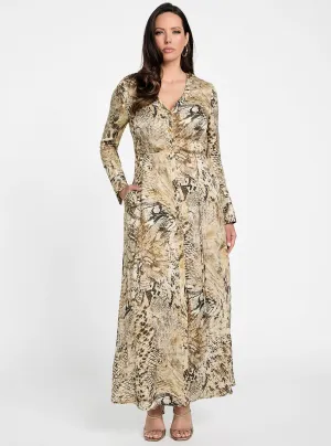 Perfect Proportion Eco Marciano Skin Print Giselle Maxi Dress