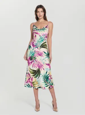 Eco Tropical Print New Akilina Midi Dress Light Motion