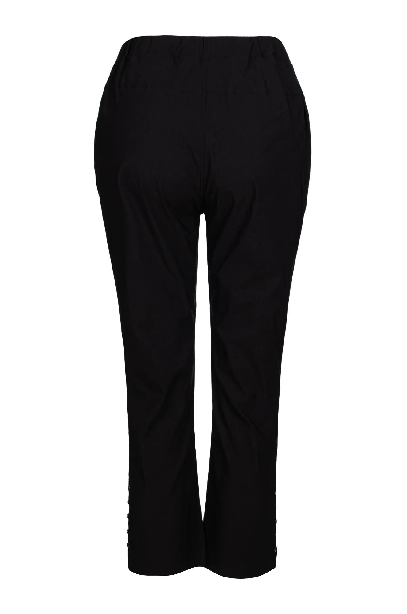 HypoallergenicMaterial Micro Stretch Mid Calf Pants | Black | 2163C1