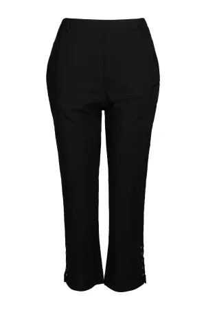 Micro Stretch Mid Calf Pants | Black | 2163C1 FlameRetardantTreatment