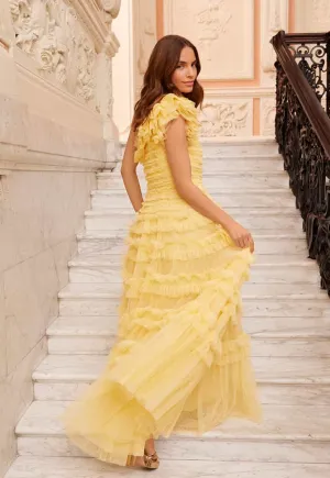 Easy Go Lisette Ruffle One-Shoulder Gown