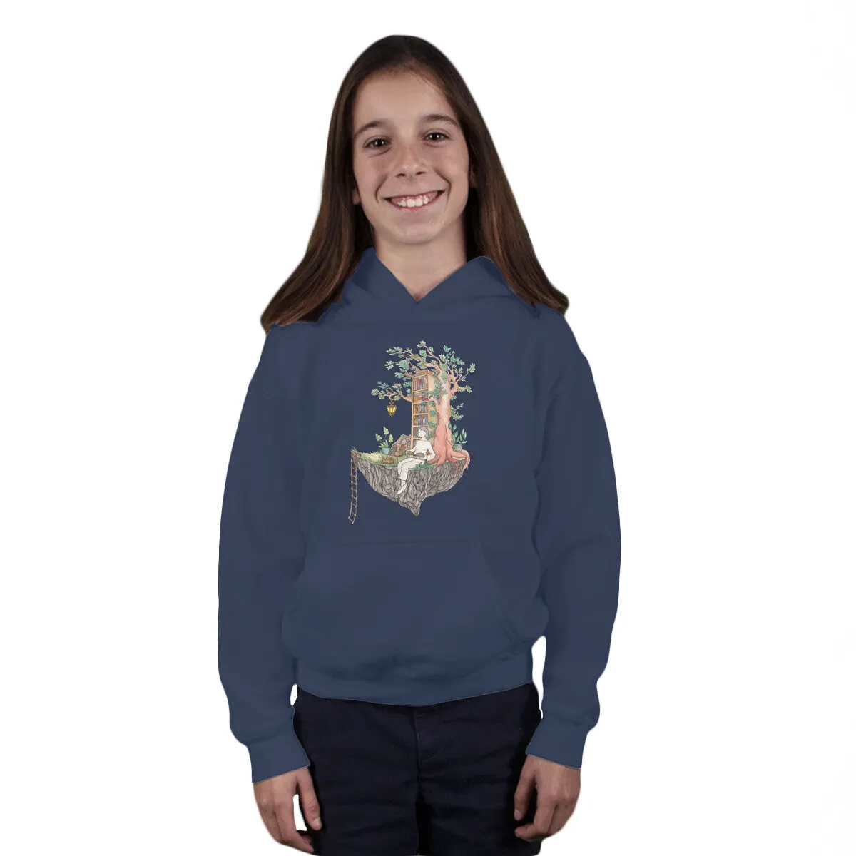 Library Island crew neck