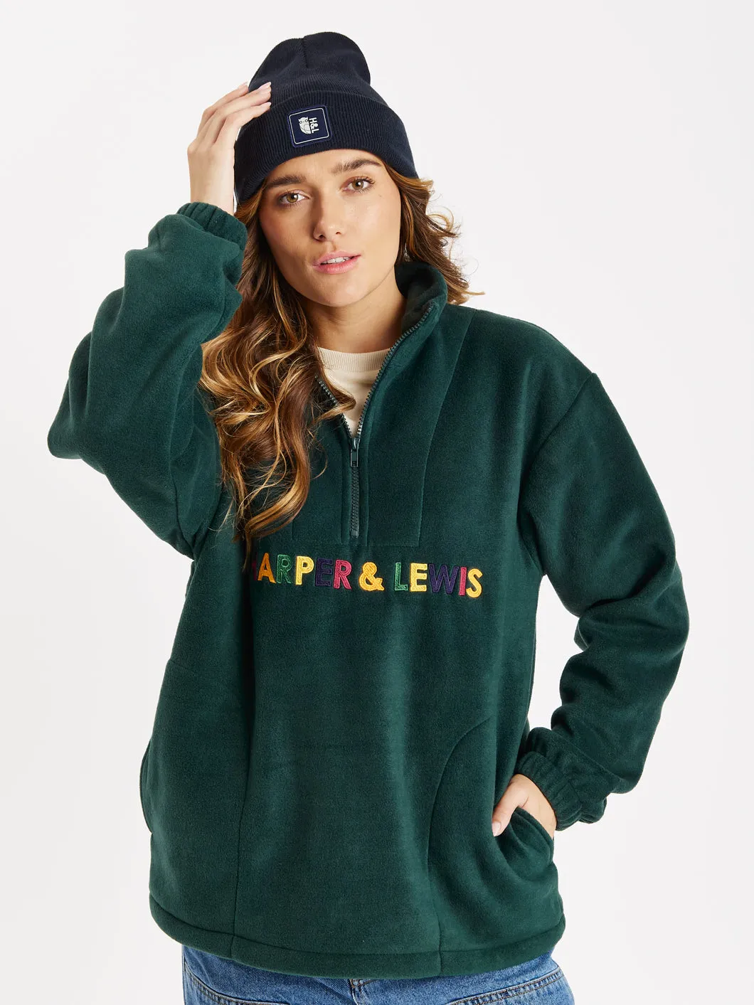 Wind Resistance Elderberry 1/4 Zip Fleece Forest