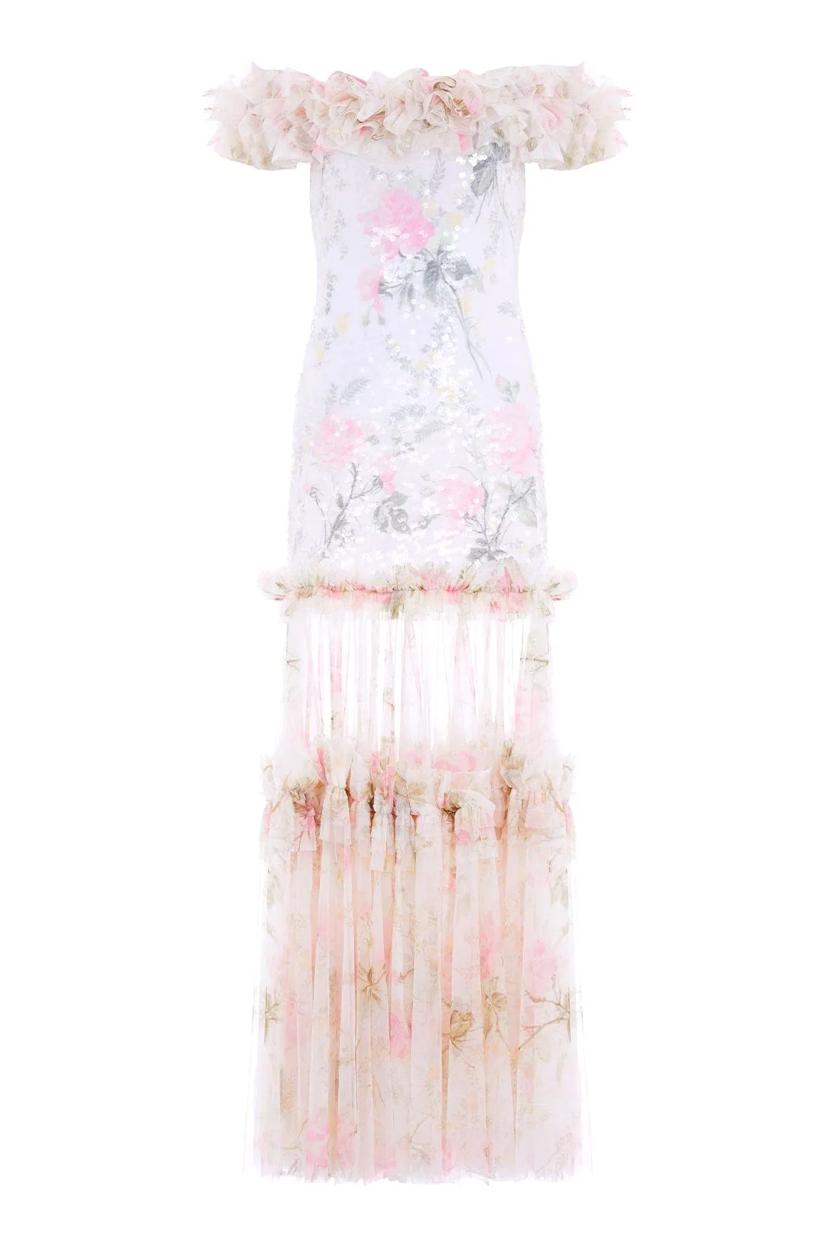 Rose Tallulah Off-Shoulder Gown animal-print Elegant Appearance