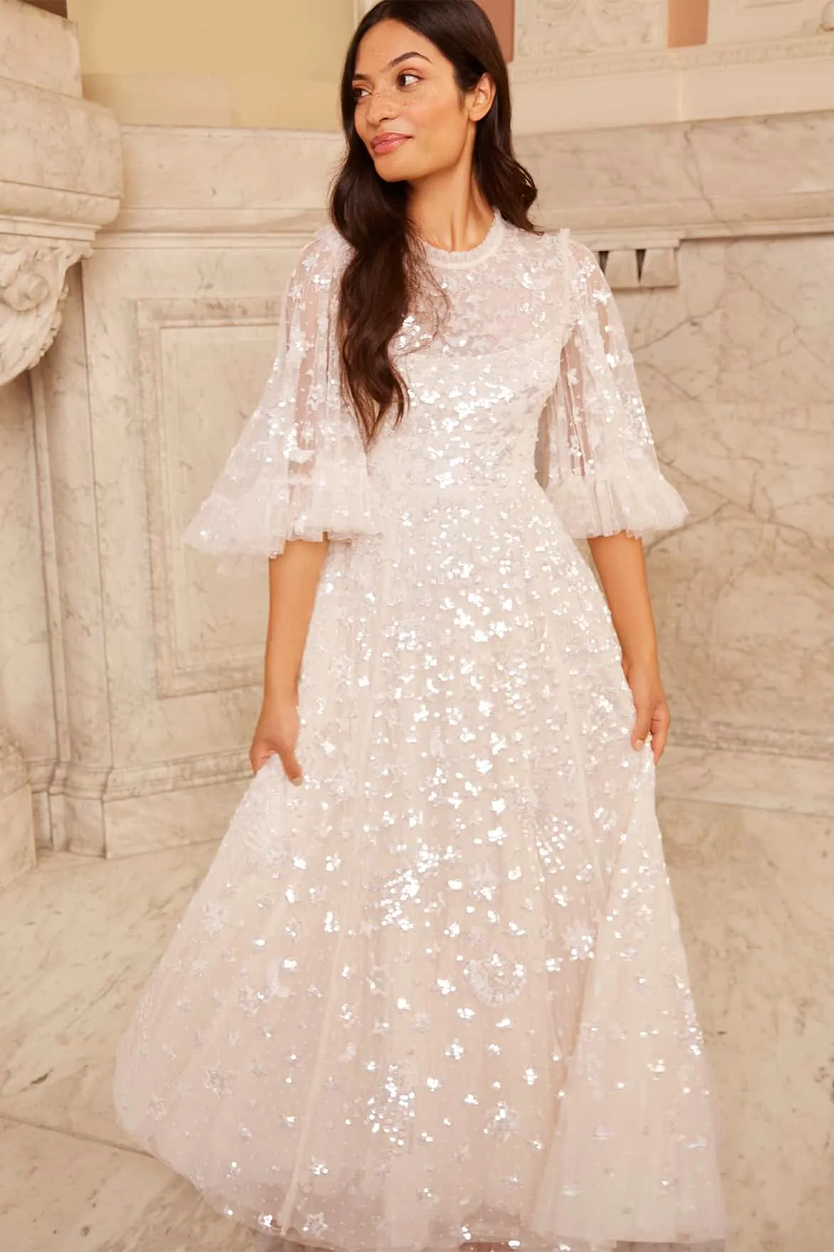 Constellation Gloss Ankle Gown Upgrade-Option Feminine Mood