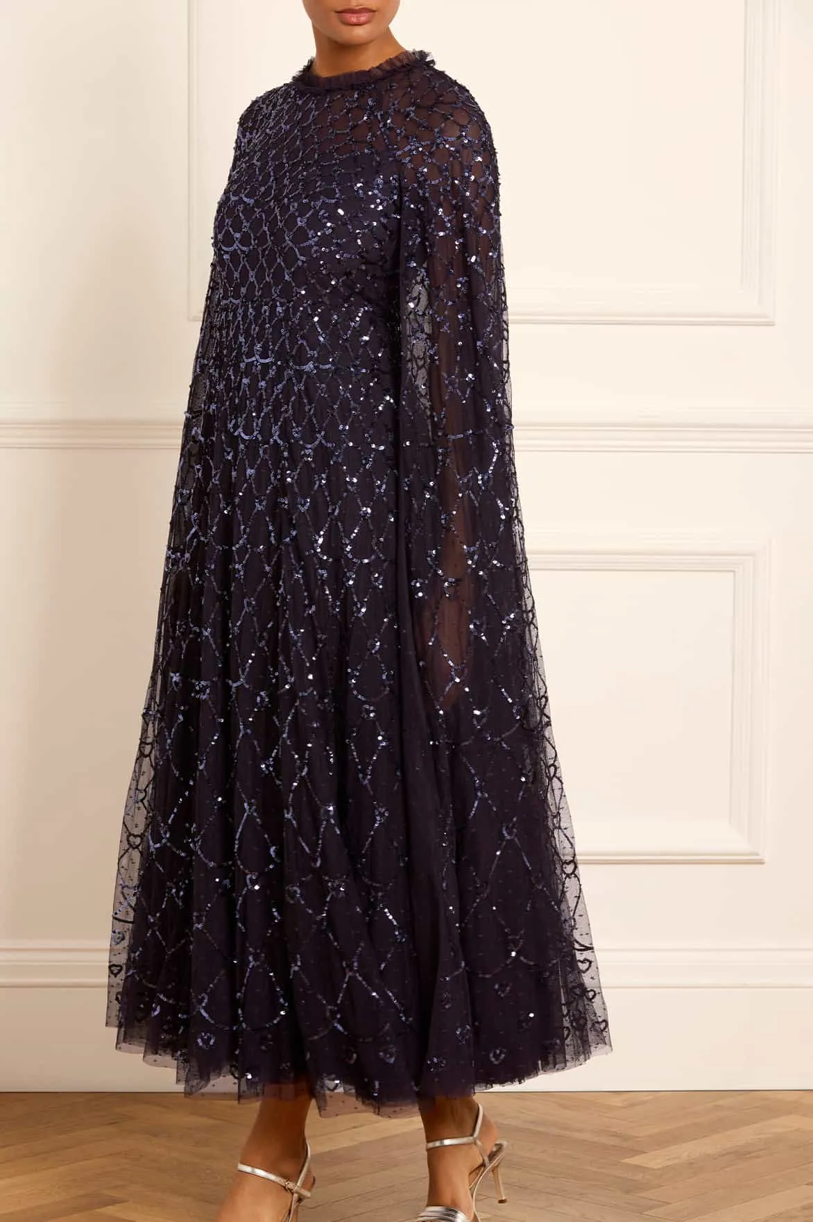 Heart Lattice Ankle Gown Stylish Cut Light Motion