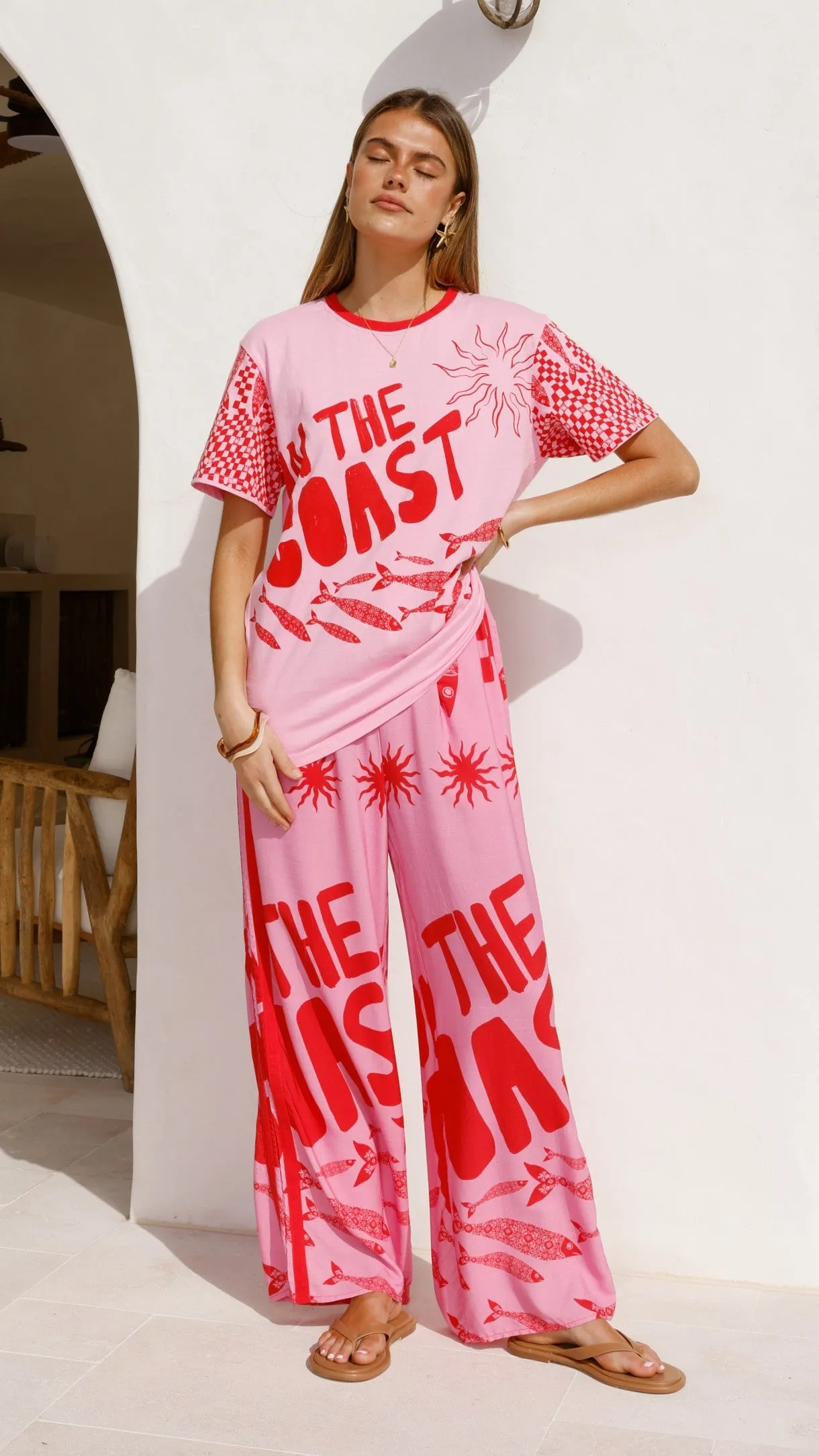 Florrie Tee - Pink/Red Tide Elegant Dress