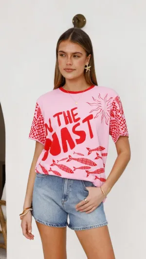 Florrie Tee - Pink/Red Tide ShrinkResistant