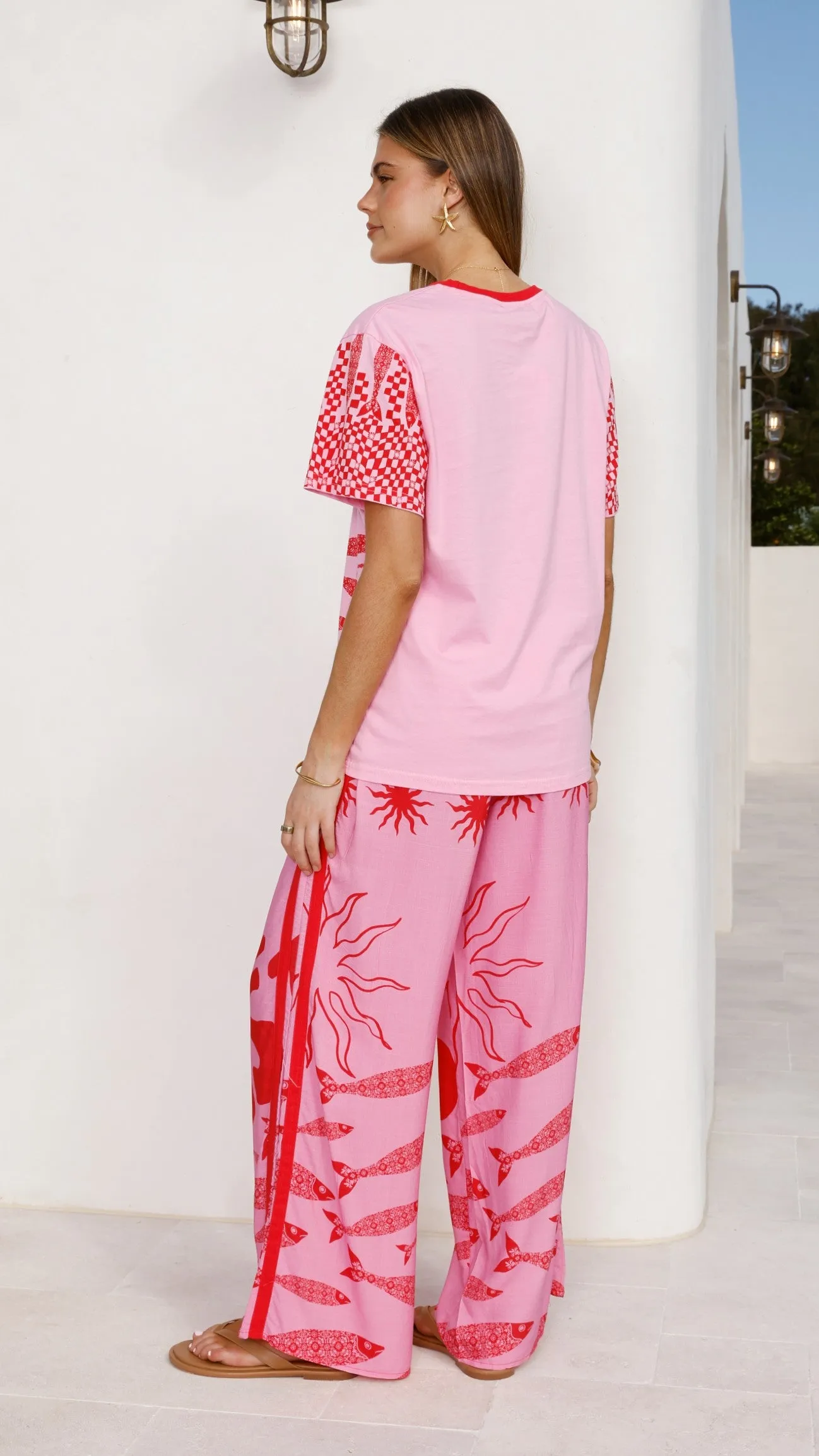 Florrie Tee - Pink/Red Tide Campus Vibe Durable Reinforcements