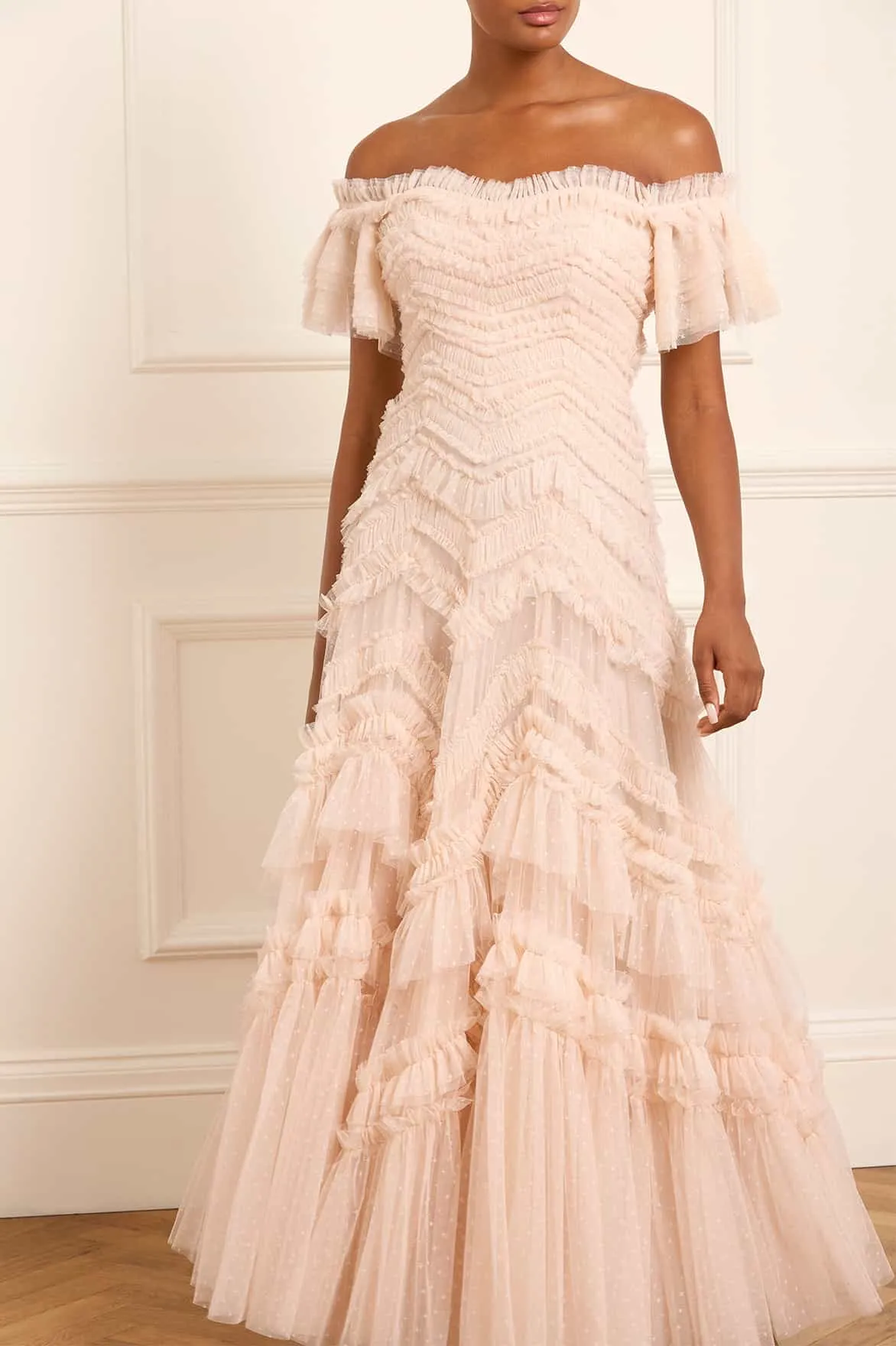 Cool Finish Elia Off-Shoulder Gown