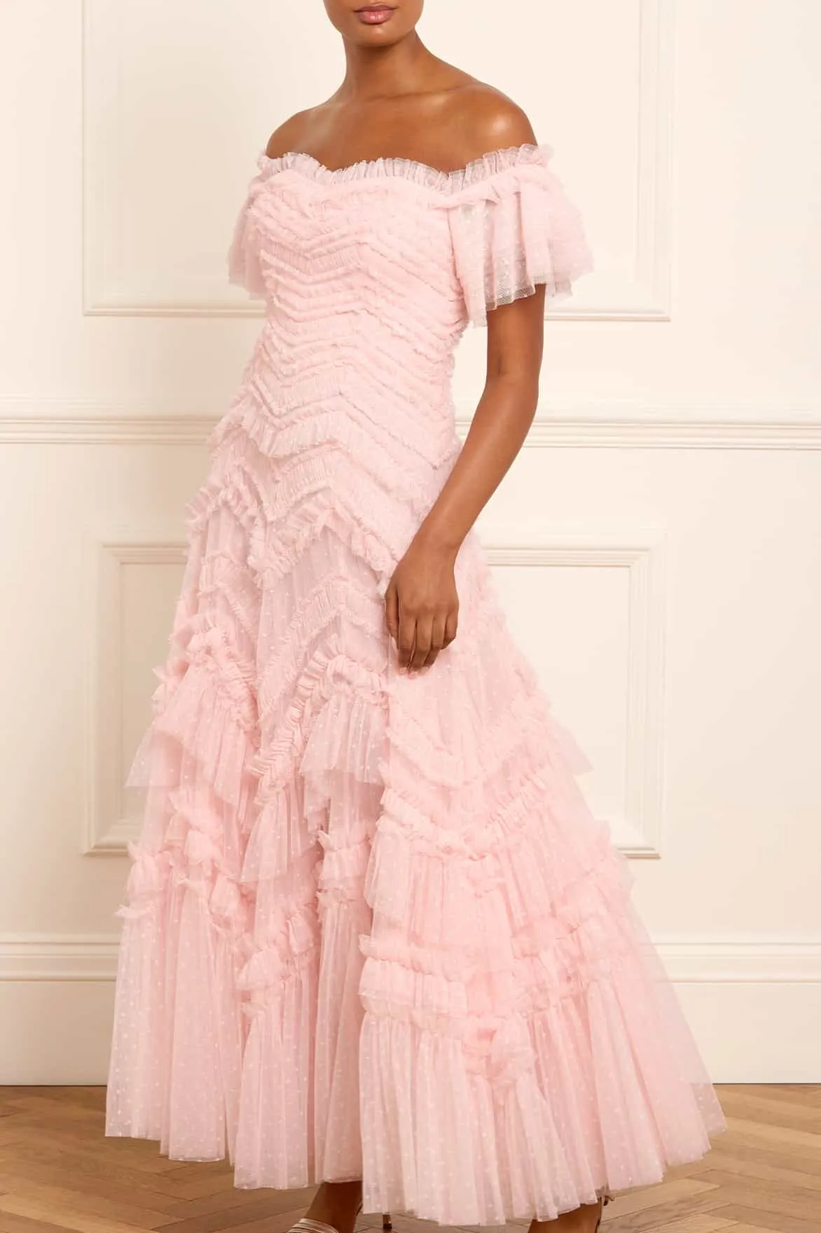 Elia Off-Shoulder Gown Elegant Appearance