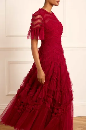 Elia Short Sleeve Gown Korean Trend