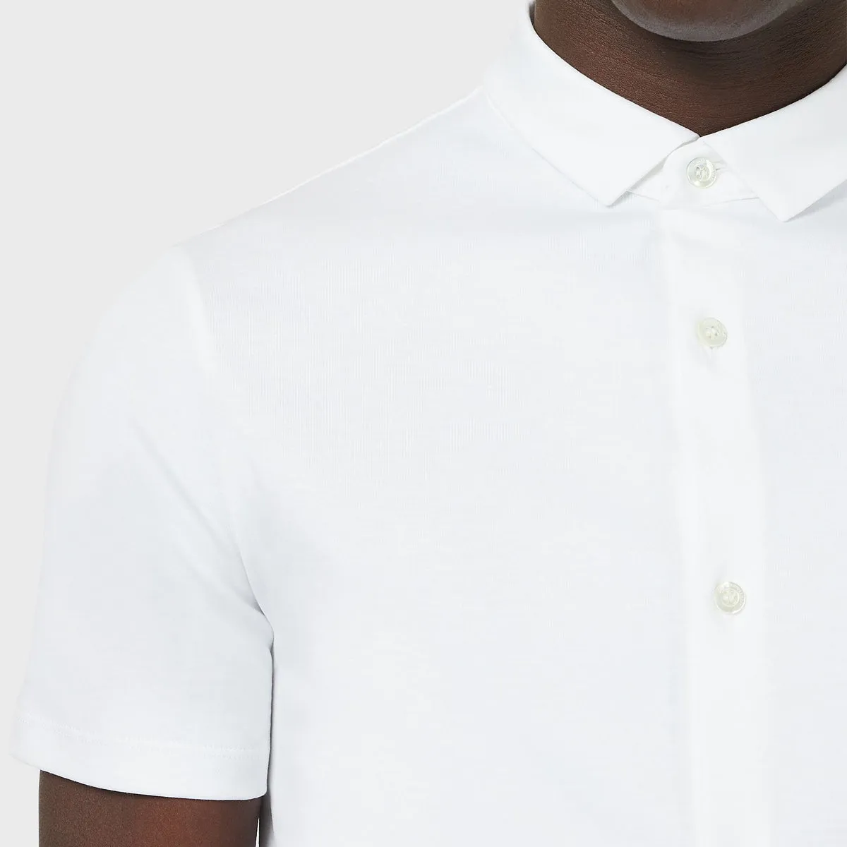 Affordable accessibility Breathable Yarn Composition Emporio Armani - Short Sleeve Jersey Cotton Shirt in White