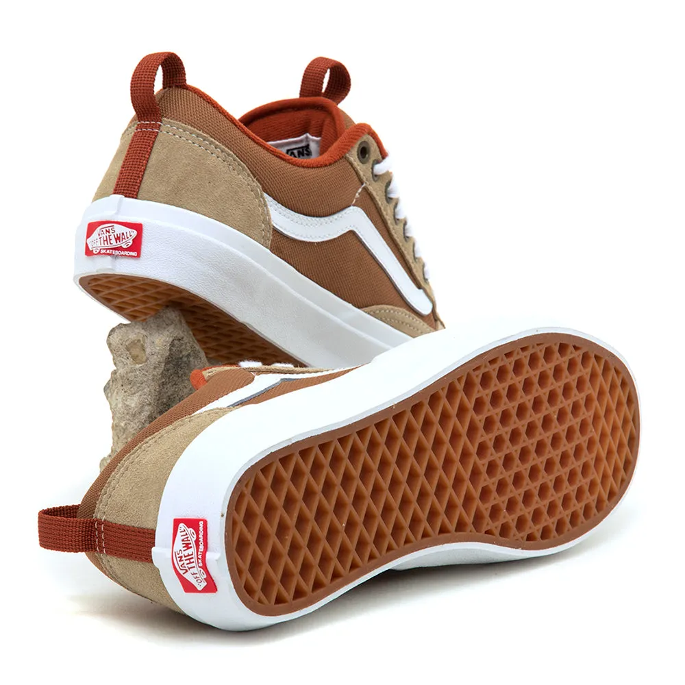 Skate Old Skool 36   (Khaki / Burnt Orange) VBU Leather