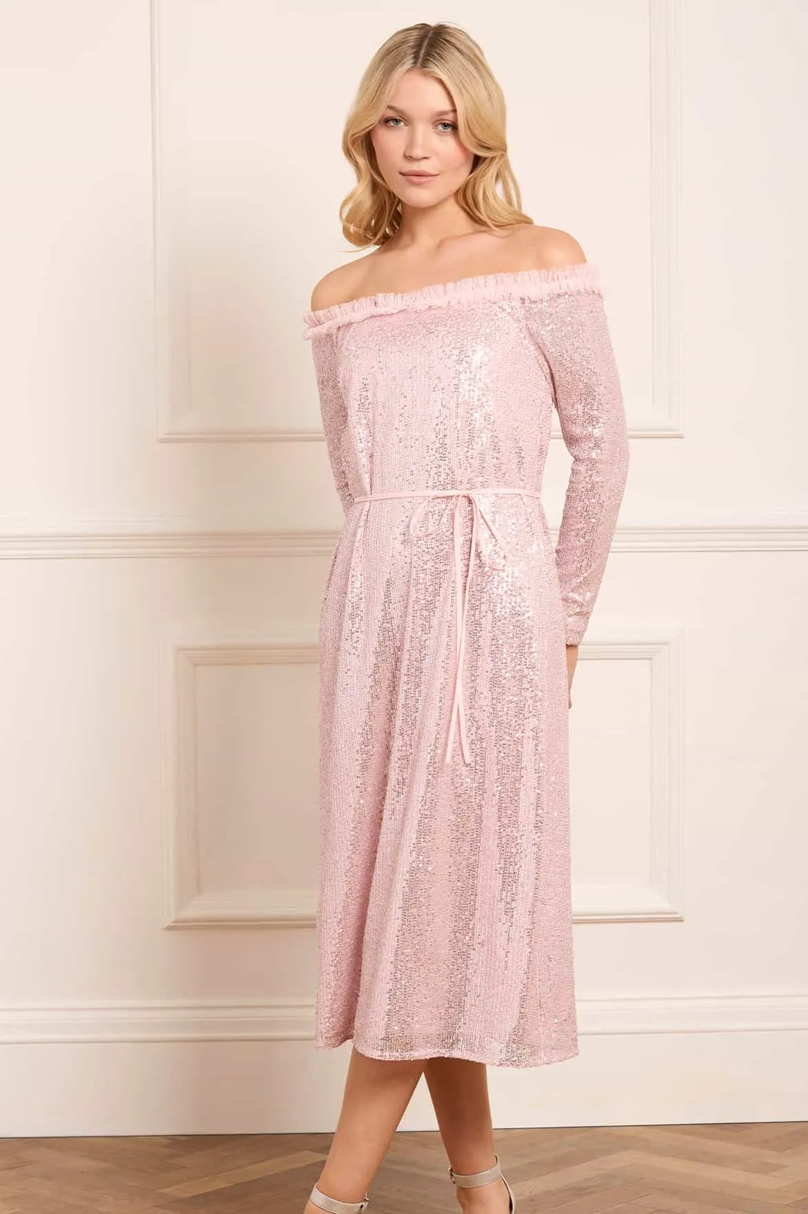 Esme Off-Shoulder Ballerina Dress Chic Casual Wear Off-Shoulder