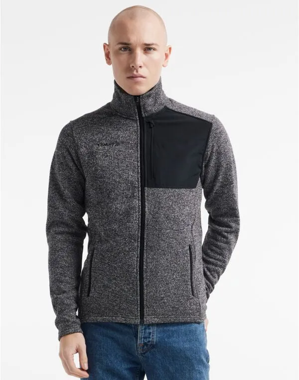 Mens ADV Explore Heavy Fleece Jacket | GREY MELANGE/BLACK Outdoor Trek