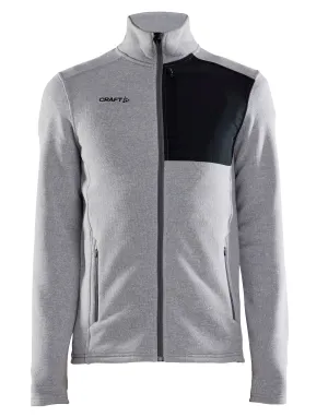 Mens ADV Explore Heavy Fleece Jacket | GREY MELANGE/BLACK Heat Holder