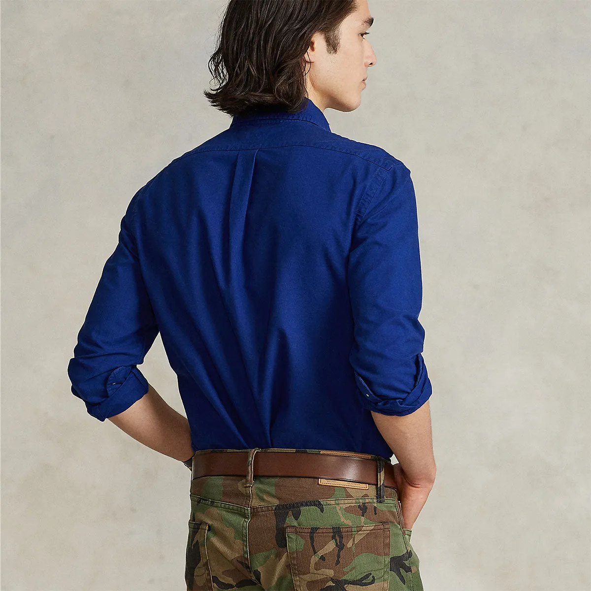 Breathable Fit Wear Classic and Comfy Polo Ralph Lauren - Slim Fit Long Sleeve Sport Shirt in Blue