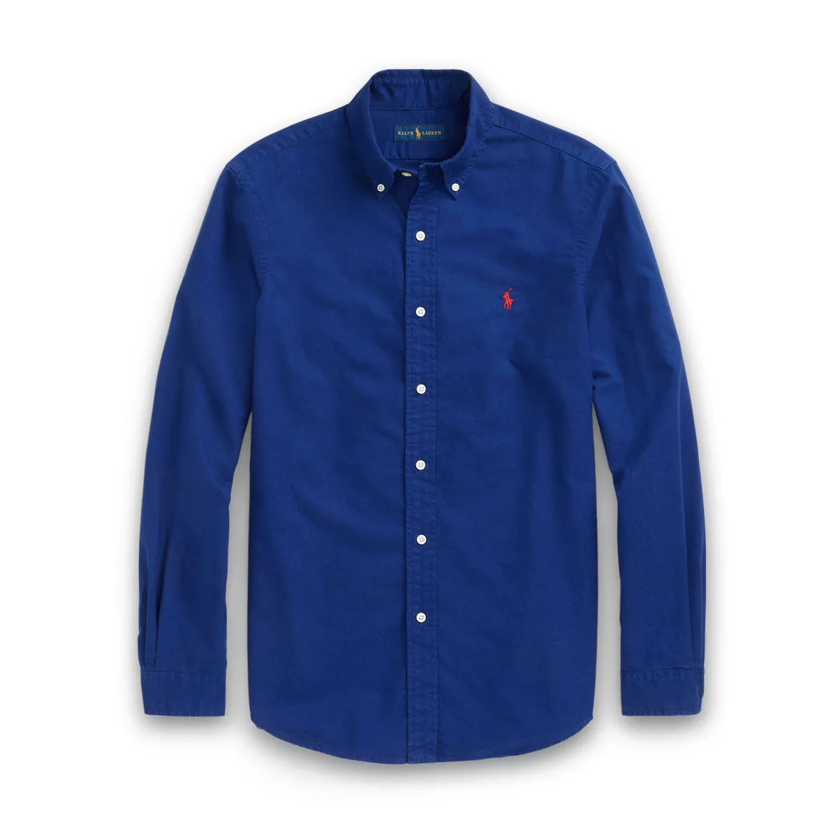 Minimalist Design Polo Ralph Lauren - Slim Fit Long Sleeve Sport Shirt in Blue