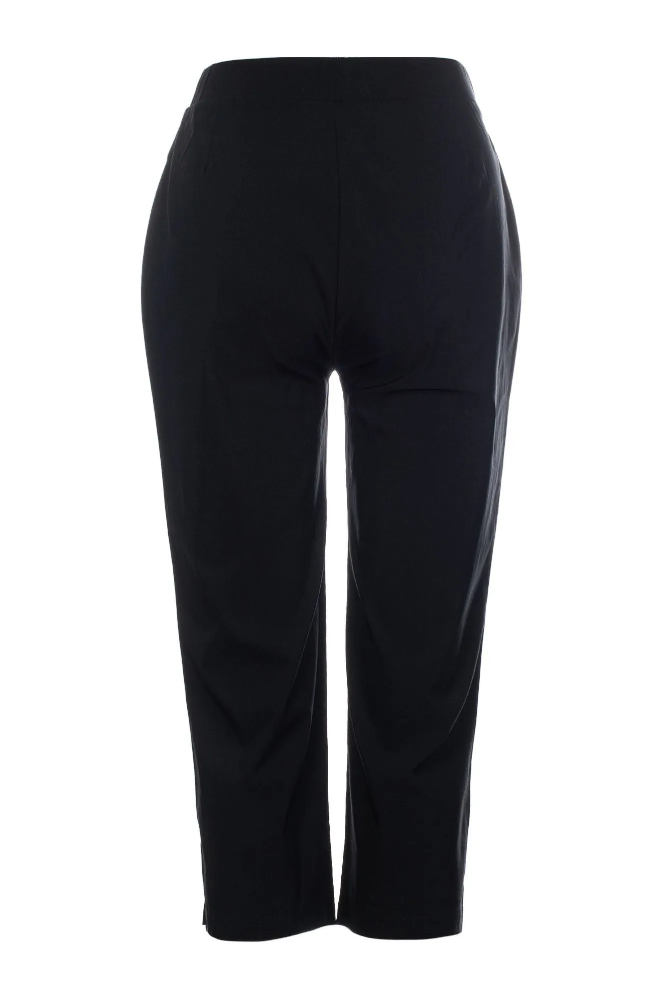 Mid Calf Pants | Black | 6721C1 Durable Hem Soft Texture