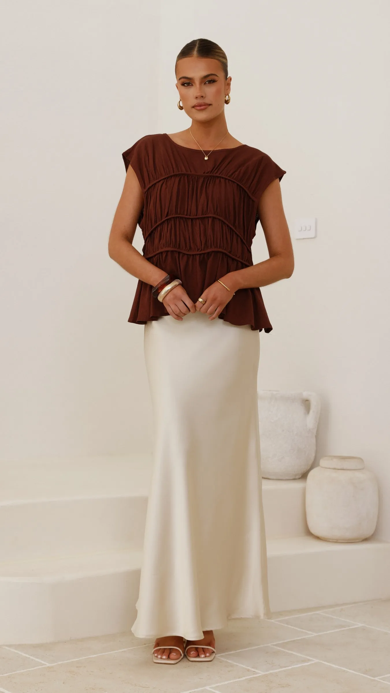 Evelyn Top - Chocolate QuickDryDesign Gentle Power