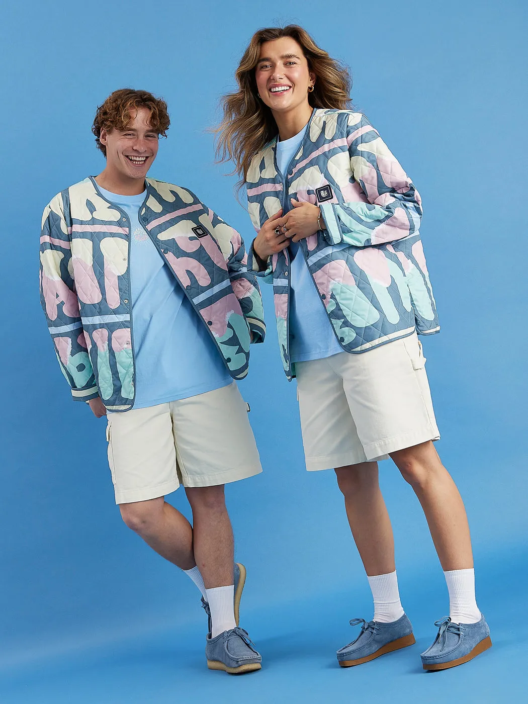 Layered Cuff System Bold Statement Everest Retro Pattern Quilted Jacket