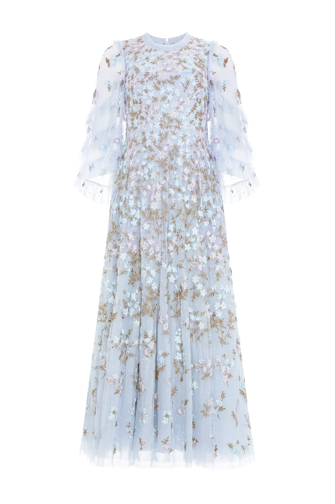 Romance Soul Bloom Zone Everett Bloom Round Neck Ankle Gown