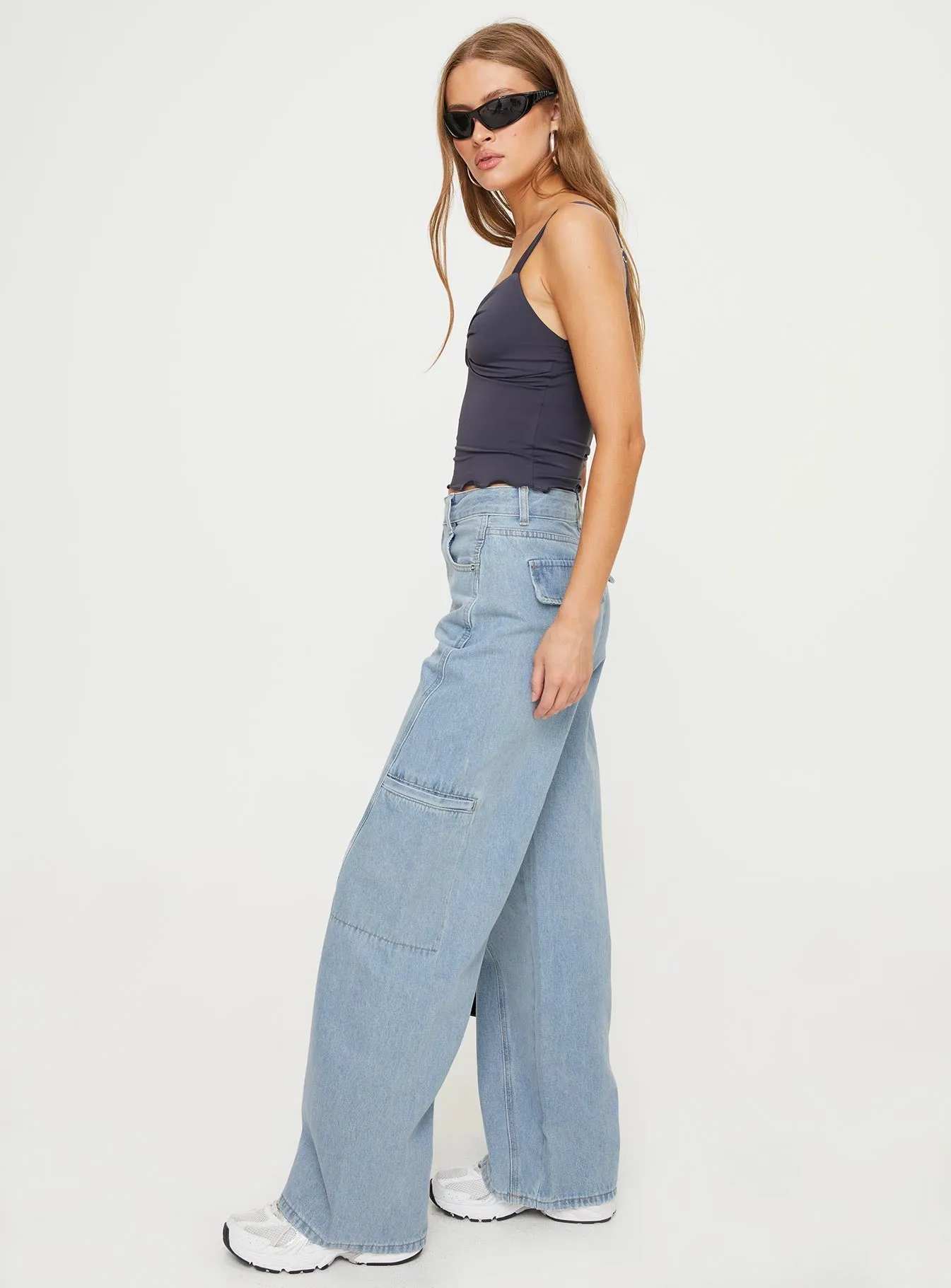 Sustainable Denim Production Keanna Cargo Jeans