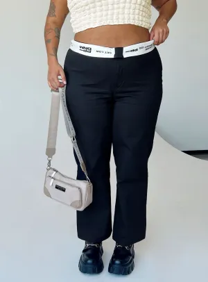 Dava Low Rise Pants Black Curve Breathable Lining System Holiday Vibes Evening Stroll Picnic Style