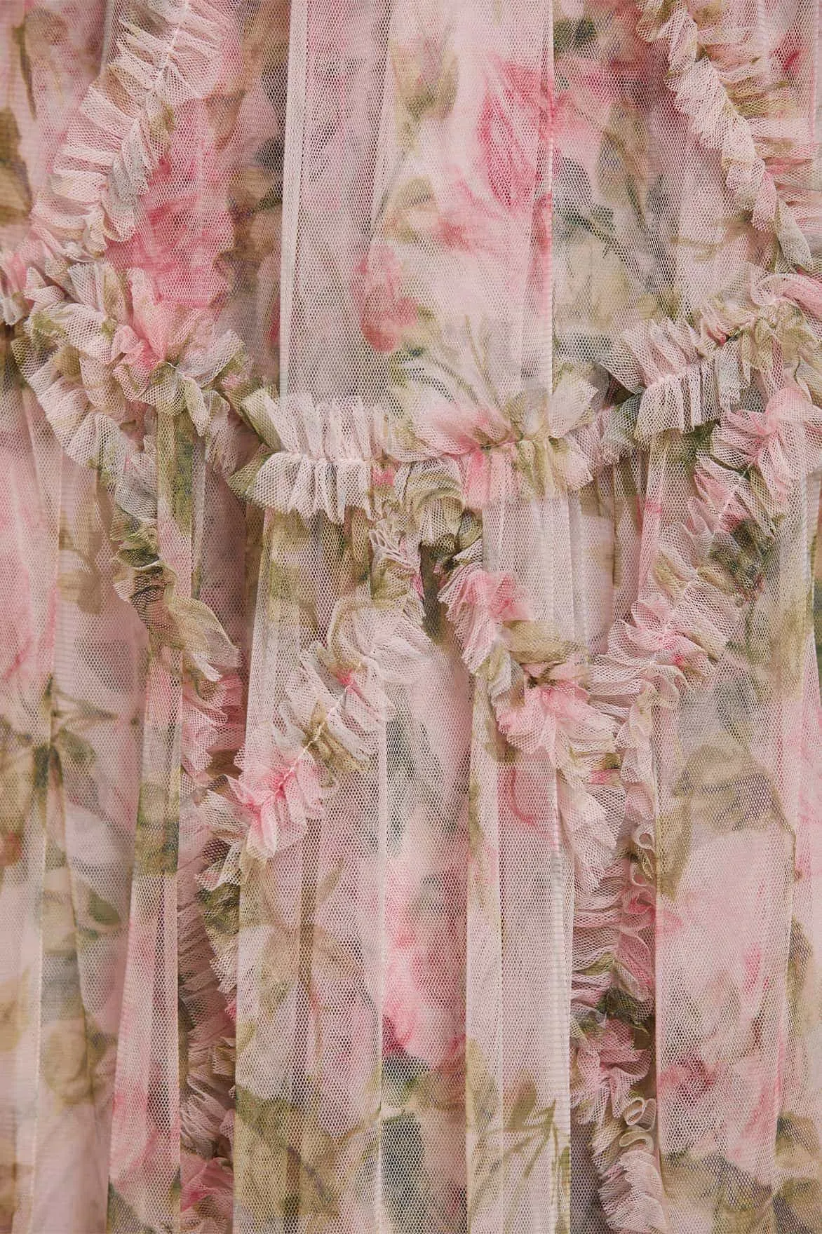 English Rose Diamond Ruffle Ballerina Dress Smooth Wear Comfortable Look