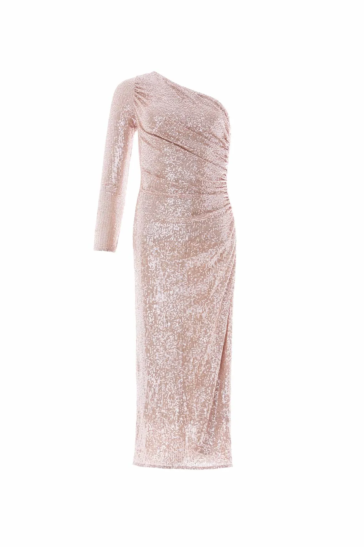 Air Layer Malia One-Shoulder Long Sleeve Ballerina Dress