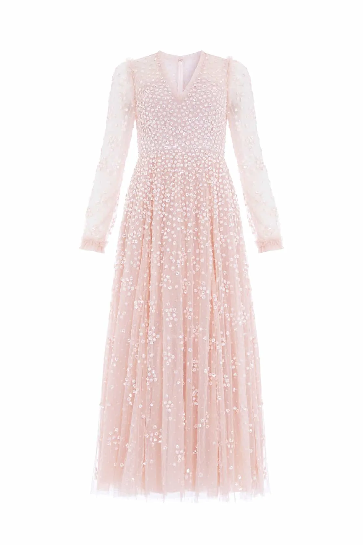 Leila Dot V-Neck Ankle Gown Calm Grace