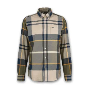 Minimal Look Colorfast Dye Barbour - Dunoon TF Shirt in Forest Mist
