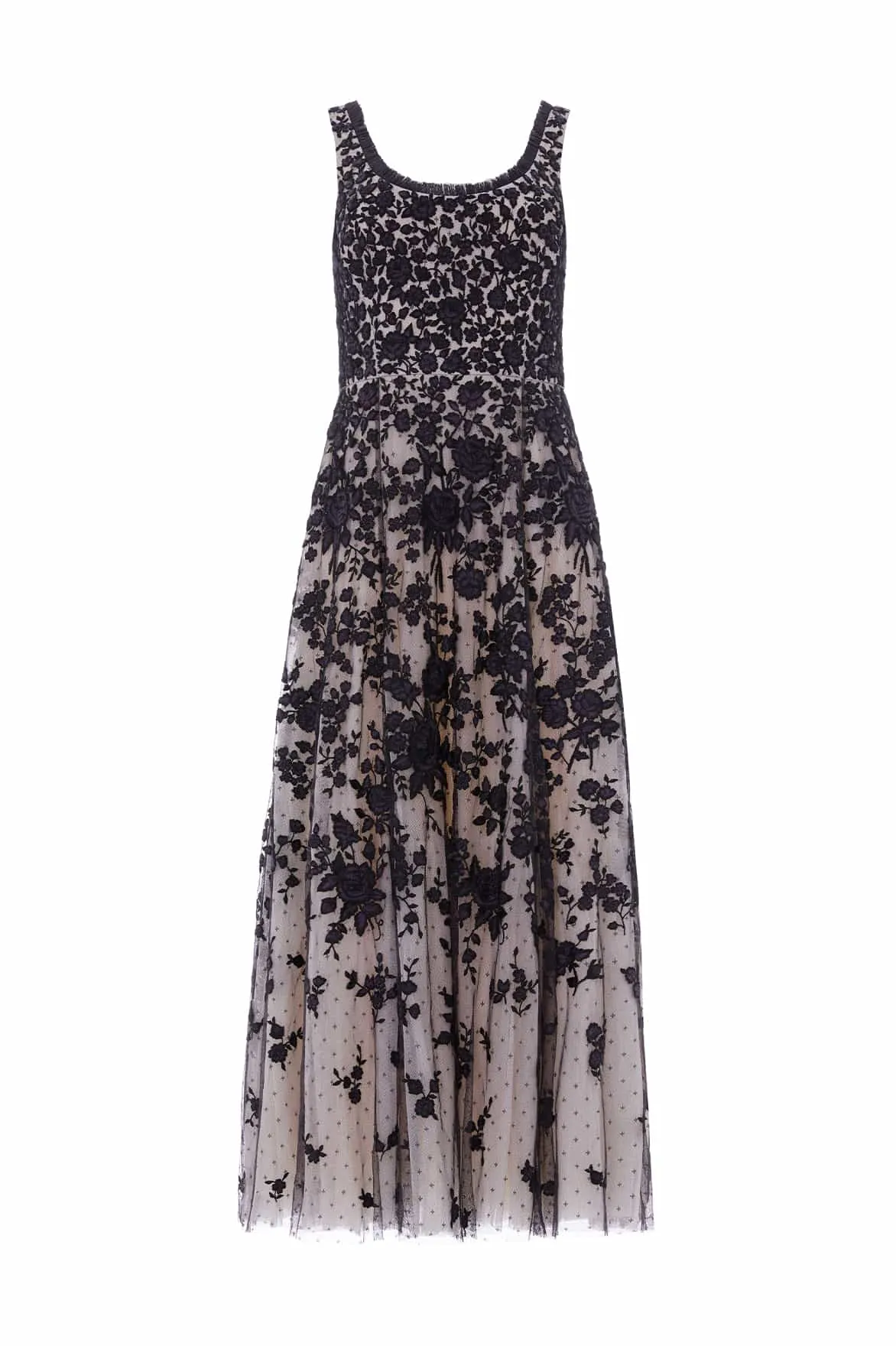 Rosa Scoop Neck Ankle Gown Sophisticated Waist