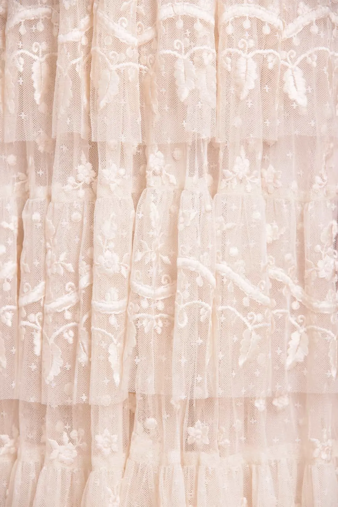 Layered Lace Ankle Gown Trendy pick