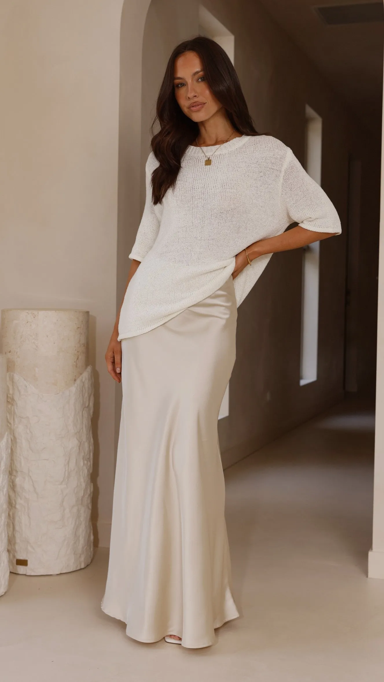 Athleisure Cool TaglessLabel Amara Knit Top - White