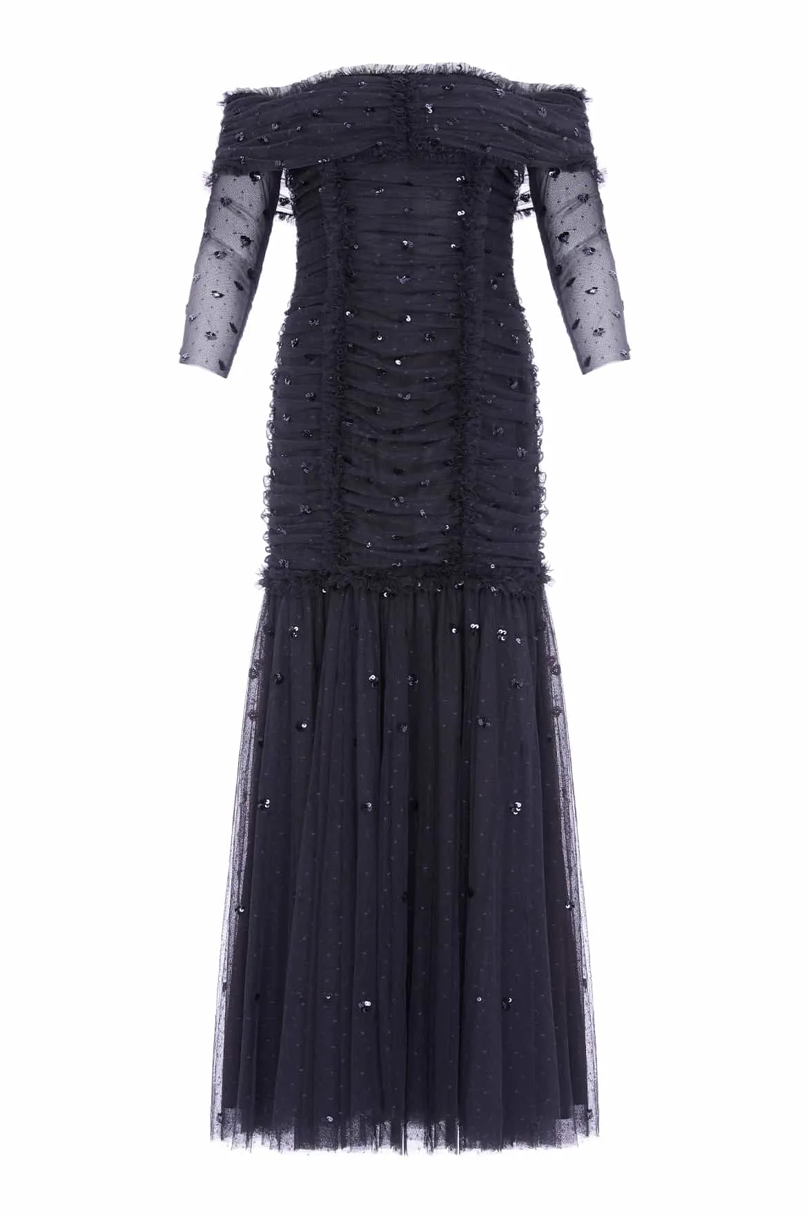 Love Heart Rouched Off-Shoulder Gown Anniversary-Event