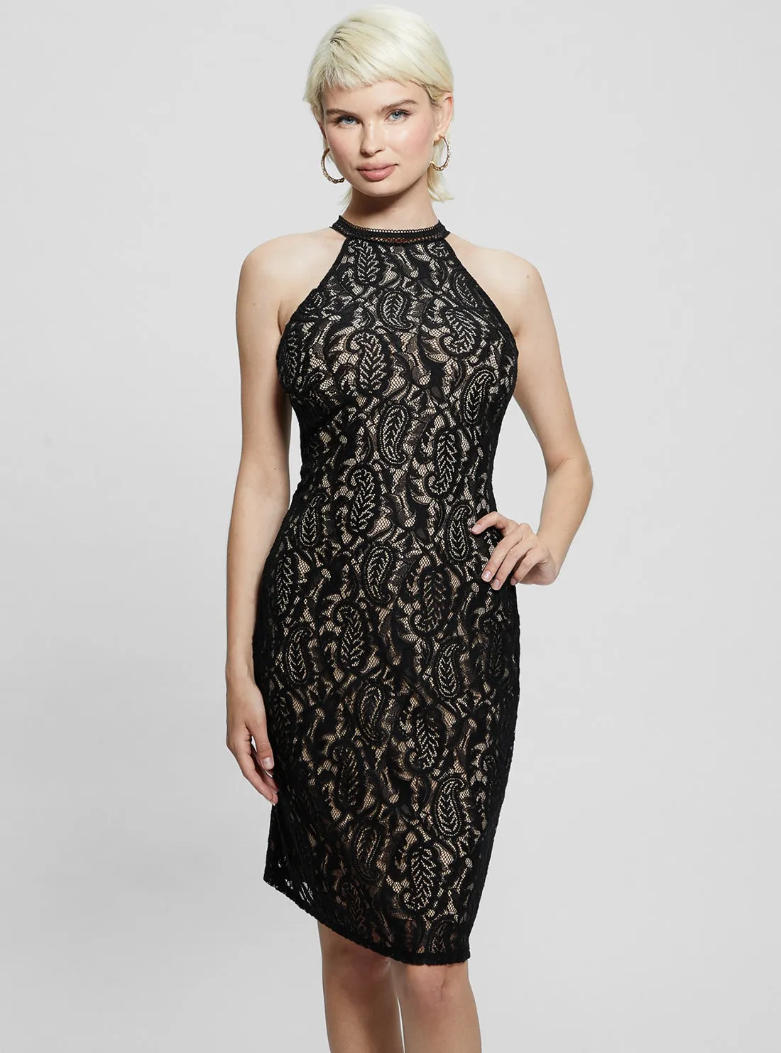 Black New Liza Mini Dress Floral Swing